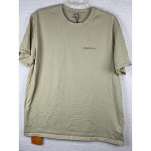 Forgotten Faces Mens XL Graphic T-Shirt Sand Beige 240gsm Eagle Back Print Tee